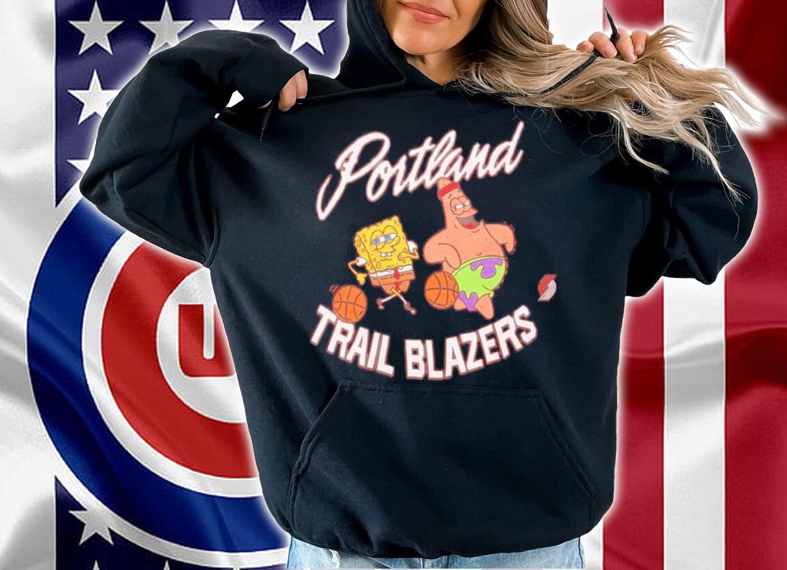 SpongeBob And Patrick X Portland Trail Blazers Basketball Shirt