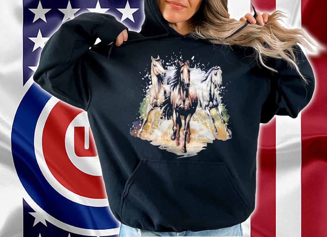 Three Horses Run Gallop Horse Lover Shirt
