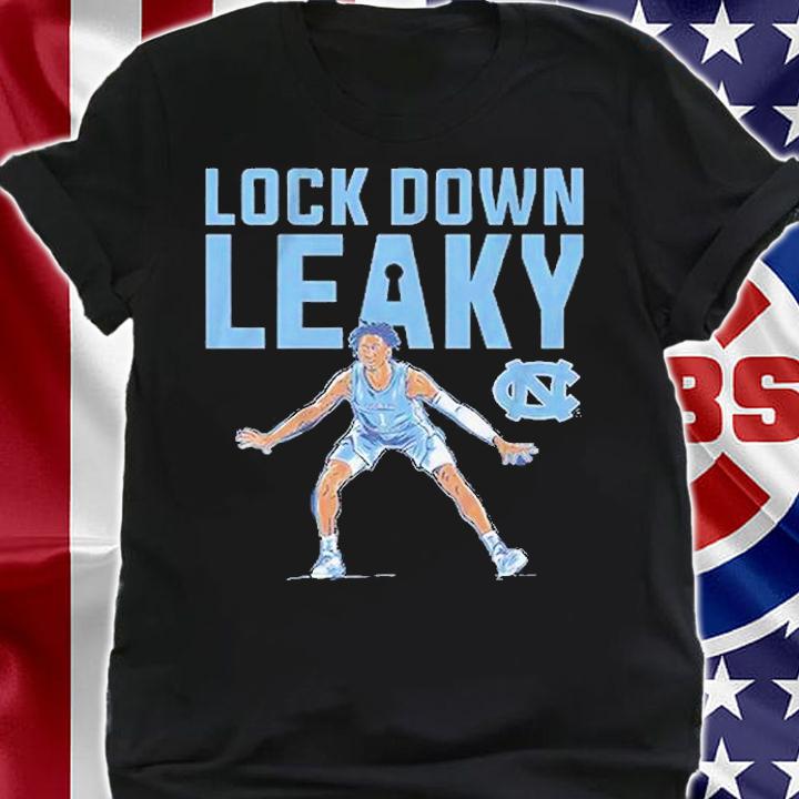 Unc Basketball Lock Down Leaky Black T-Shirt shirt