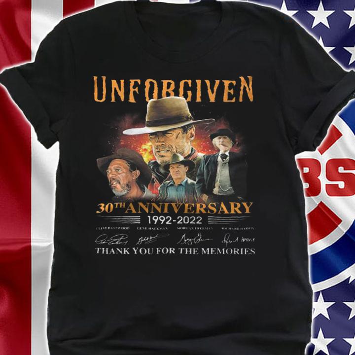 Unforgiven 30th Anniversary 1992 2022 Thank You For The Memories Signature t-shirt shirt