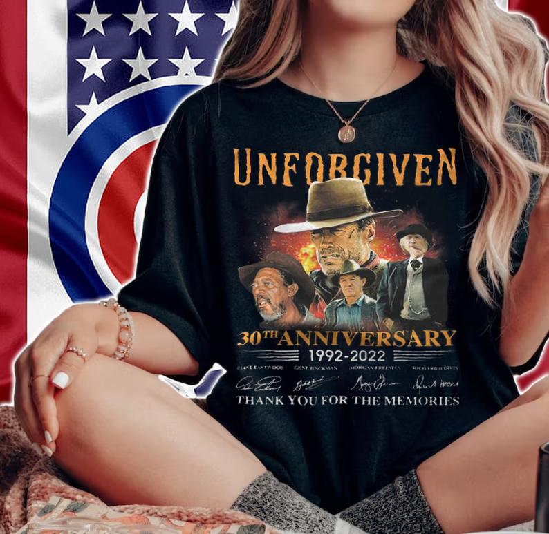 Unforgiven 30th Anniversary 1992 2022 Thank You For The Memories Signature t-shirt woman shirt