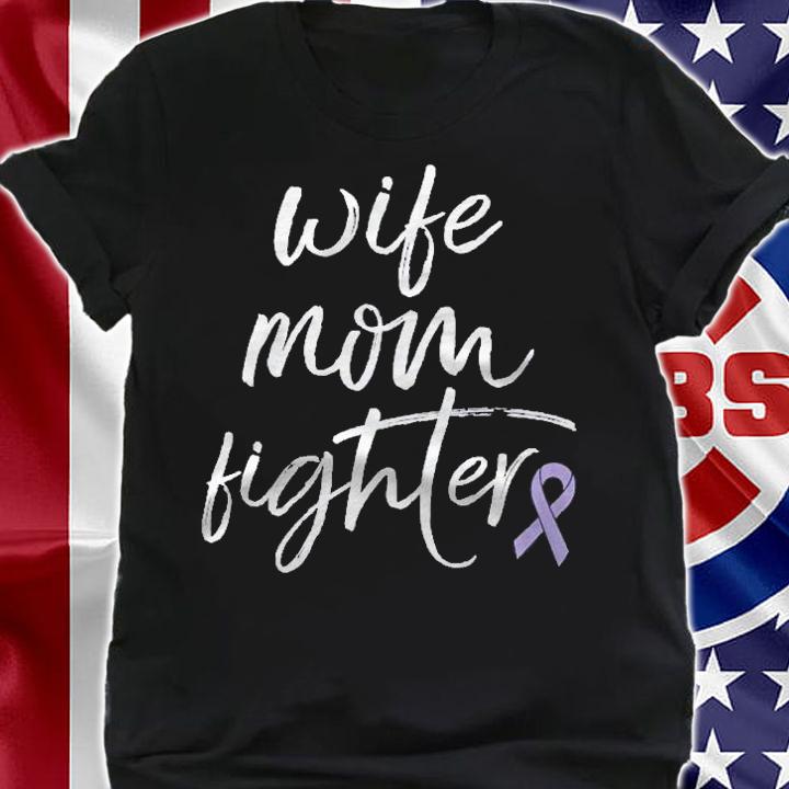Womens Stomach Cancer Awareness Products Ribbon Fighter Mom Shirt
