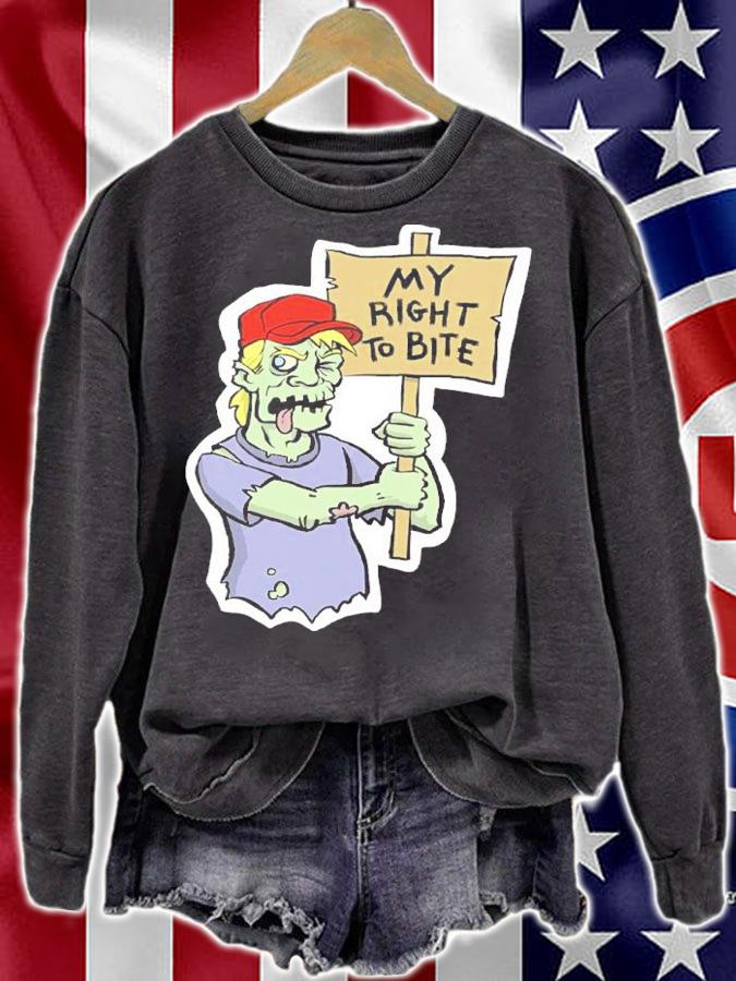 Zombie My Right To Bite Shirt sweatshirt