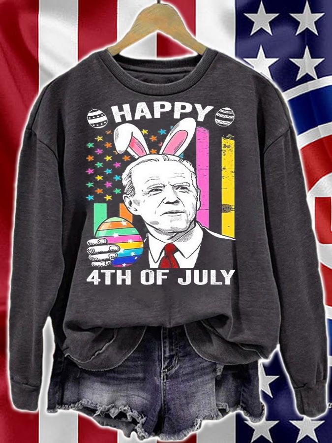 Joe Biden Funny Happy 4th Of July Confused Easter Day American Flag t-shirt sweatshirt