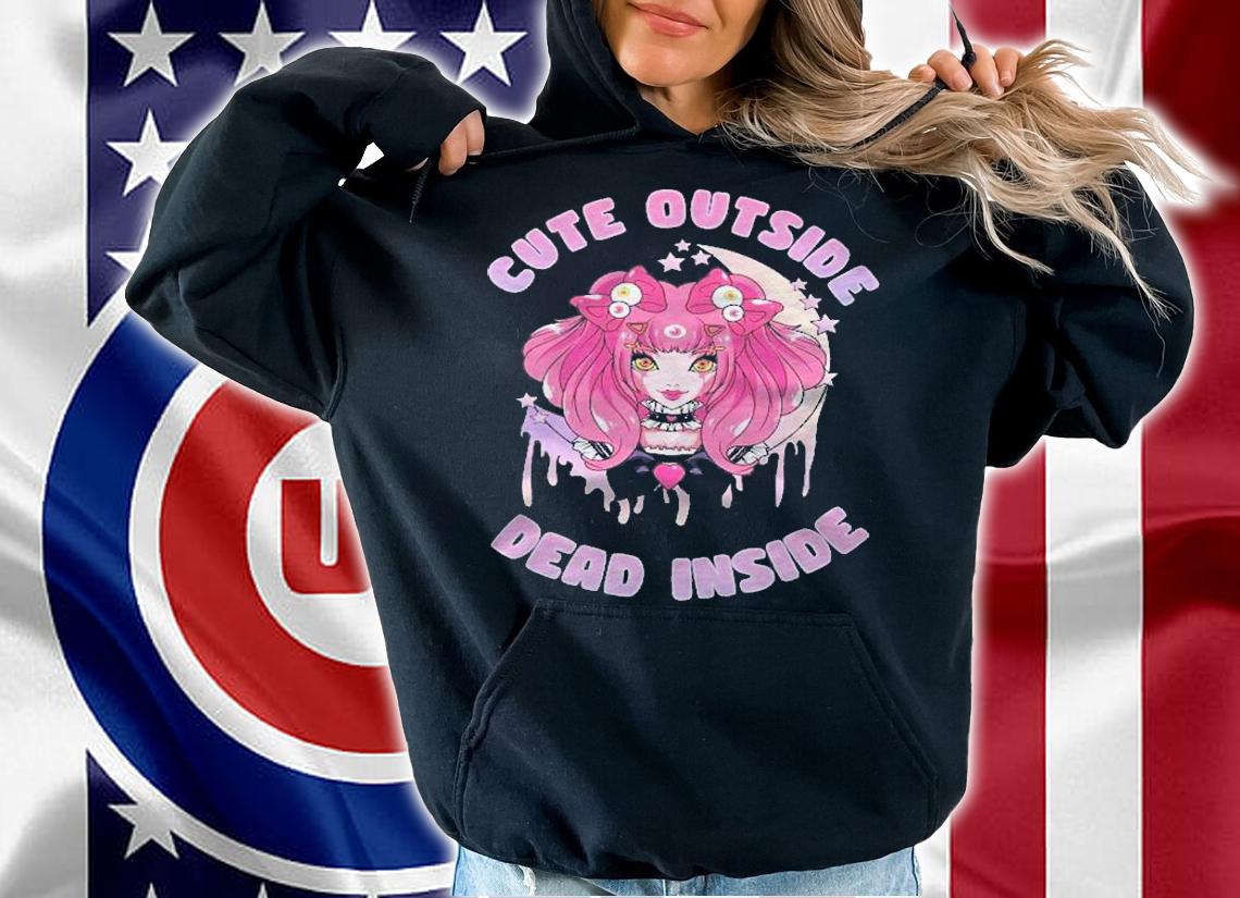 Cute Outside Dead Inside Pastel Goth Anime Girl Shirt hoodie