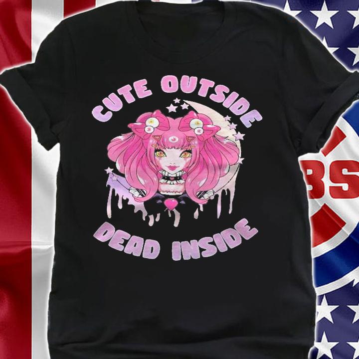 Cute Outside Dead Inside Pastel Goth Anime Girl Shirt shirt