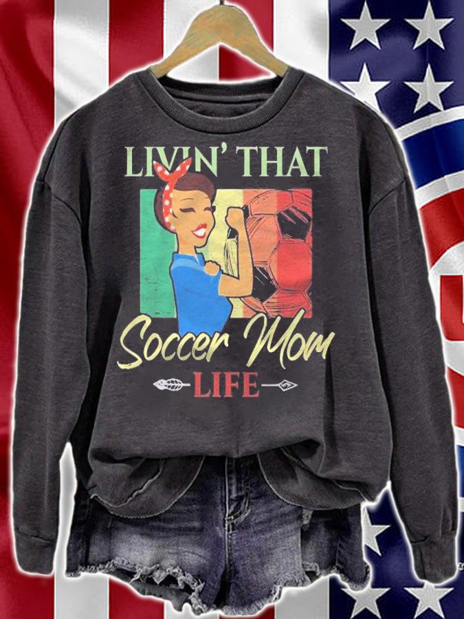 Livin That Soccer Mom Life Living Football Vintage Arrow Shirt
