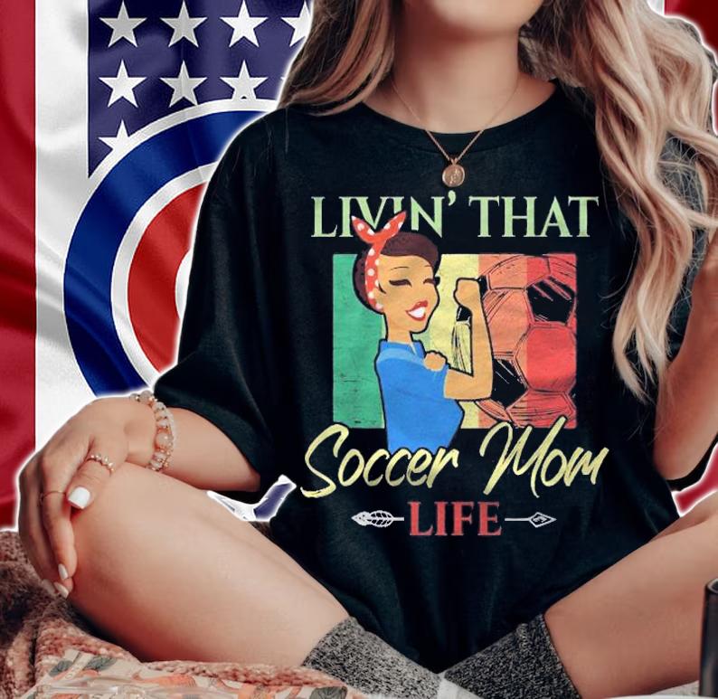 Livin That Soccer Mom Life Living Football Vintage Arrow Shirt
