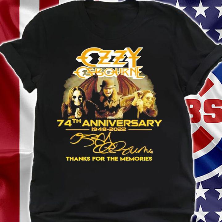Ozzy Osbourne 74th anniversary 1948-2022 signature shirt shirt