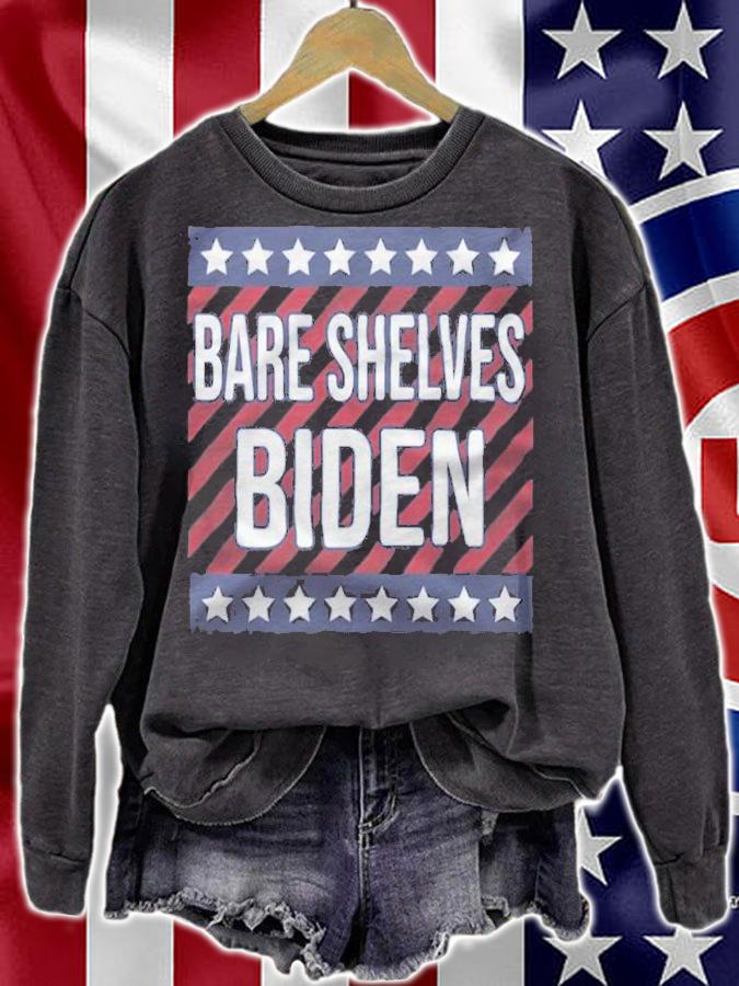 Premium bare Shelves Biden FJB Biden American Flag T-Shirt sweatshirt