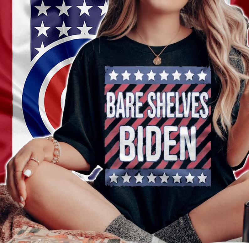 Premium bare Shelves Biden FJB Biden American Flag T-Shirt woman shirt