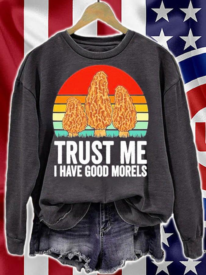 Retro Morel Mushroom Shirt Foraging Morels Hunters Vintage T-Shirt