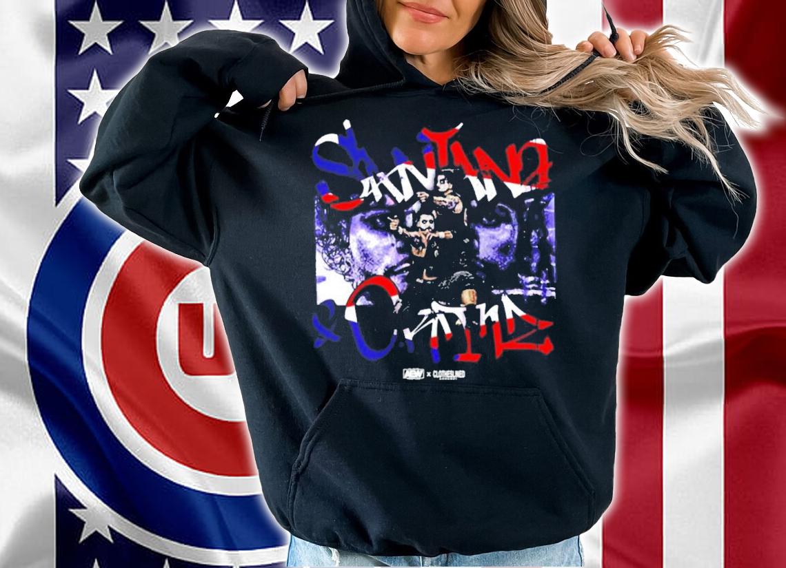 Santana And Ortiz Proud And Powerful Aew Clotheslined Apparel Shirt