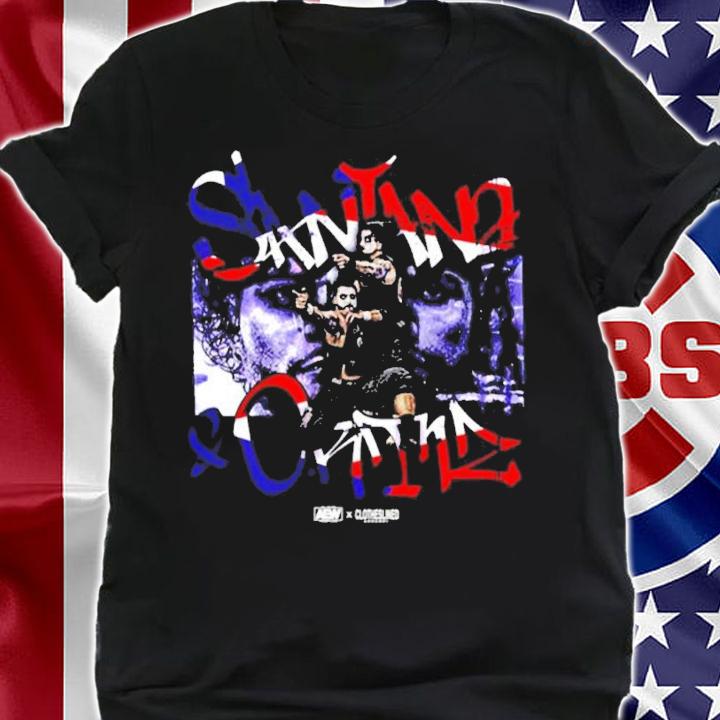 Santana And Ortiz Proud And Powerful Aew Clotheslined Apparel Shirt