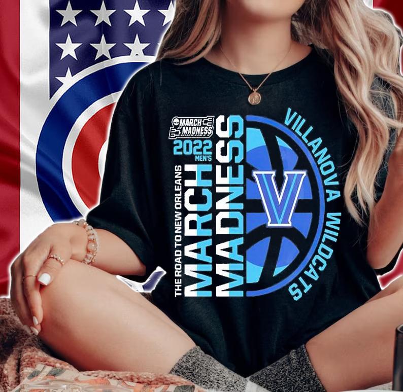 Villanova Wildcats 2022 Mens NCAA The Road To New Orleans March Madness T-Shirt woman shirt