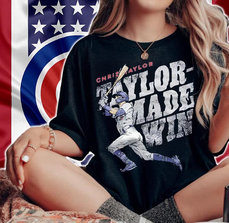 Chris taylor taylor made win los angeles baseball shirt woman shirt