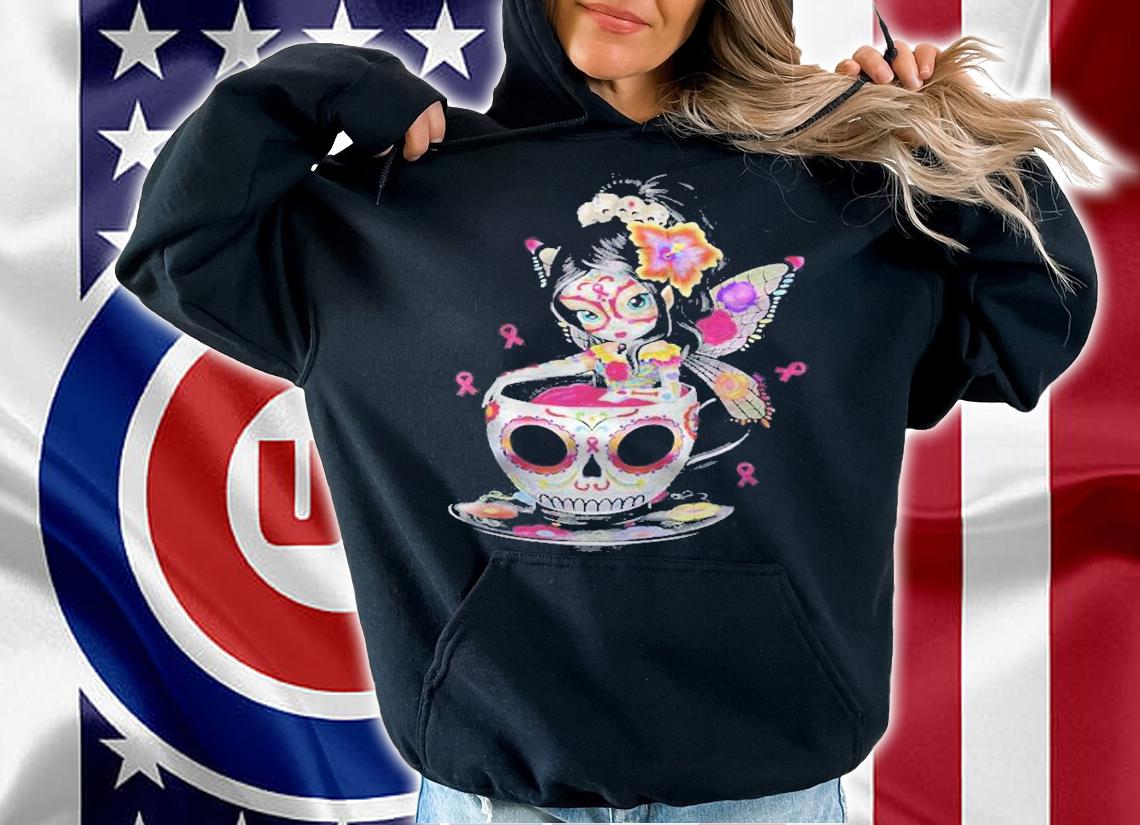 Cute Breast Cancer Girl Sugar Skull Costume Halloween Classic T-shirt hoodie