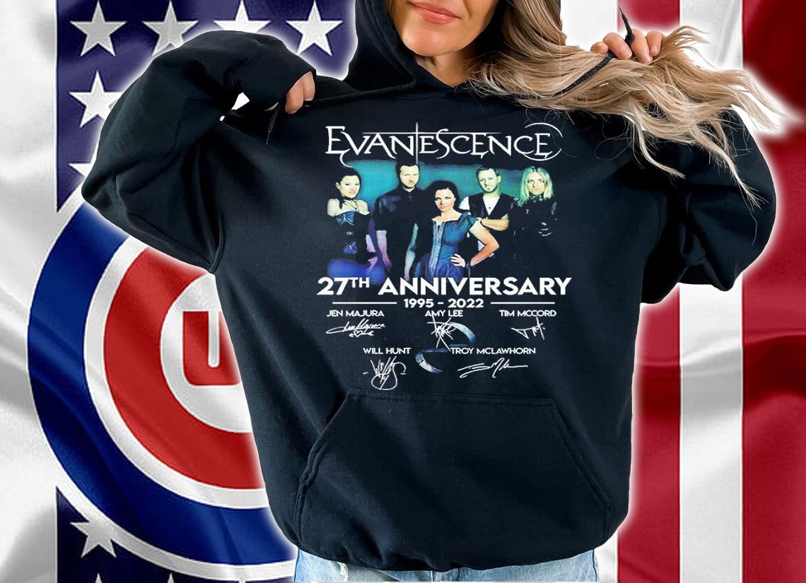 Evanescence Anniversary 1995 2022 Thank You For The Memories Signatures T-Shirt