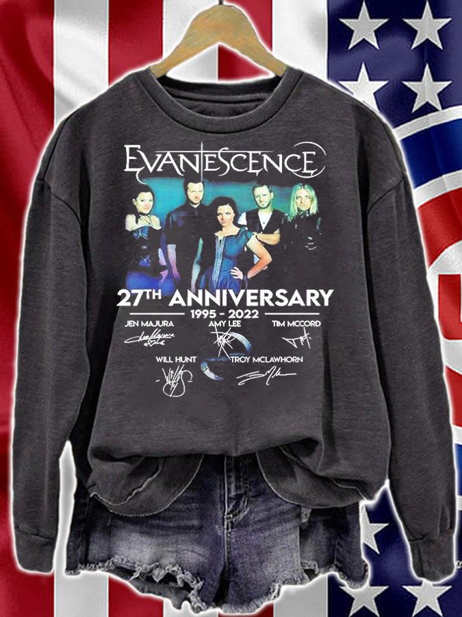 Evanescence Anniversary 1995 2022 Thank You For The Memories Signatures T-Shirt