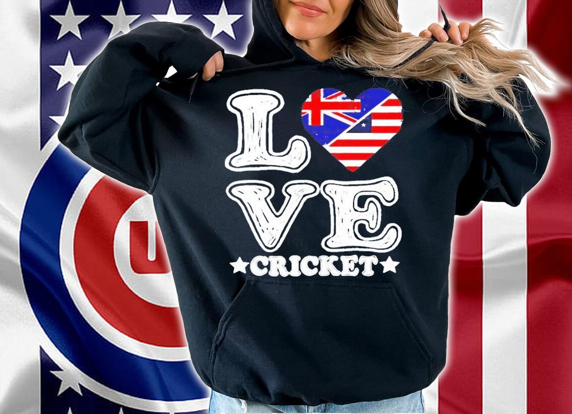 I Love America And Australia Loves Cricket Shirt