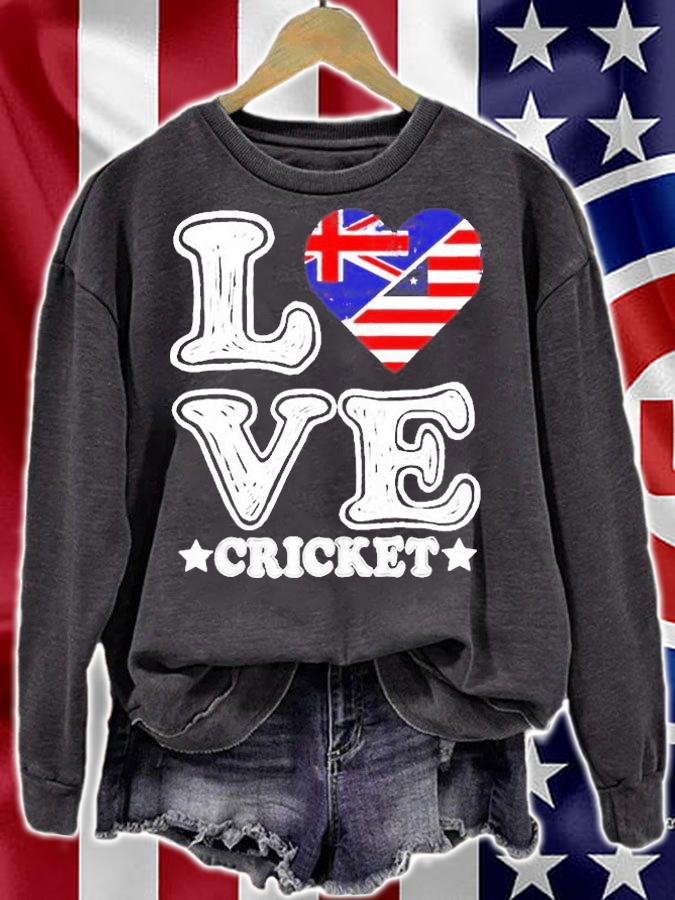 I Love America And Australia Loves Cricket Shirt