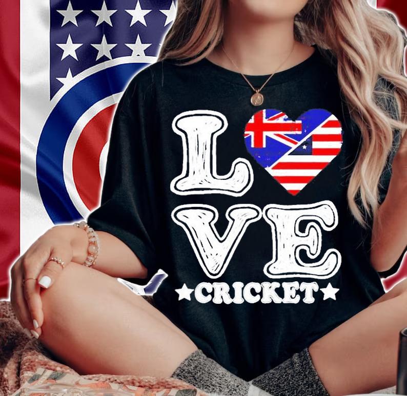 I Love America And Australia Loves Cricket Shirt