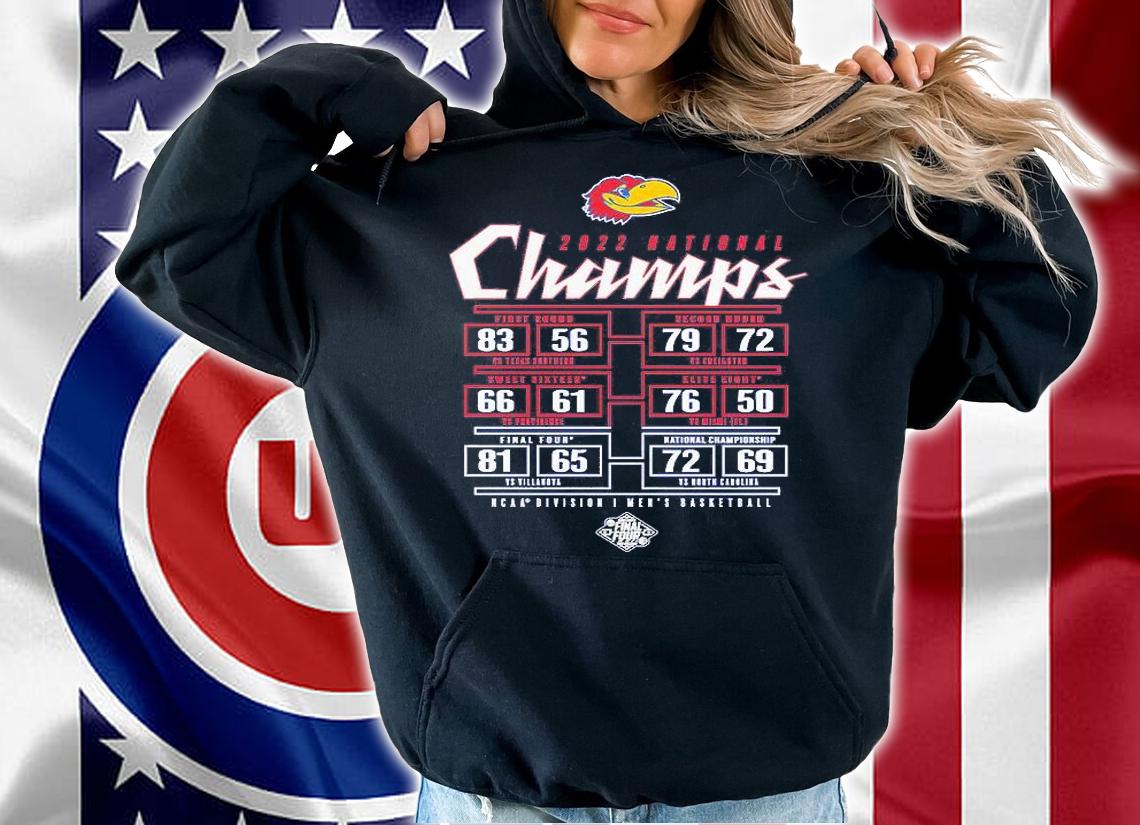 Kansas Jayhawks Women's 2022 NCAA Men's Basketball National Champions T-Shirt hoodie