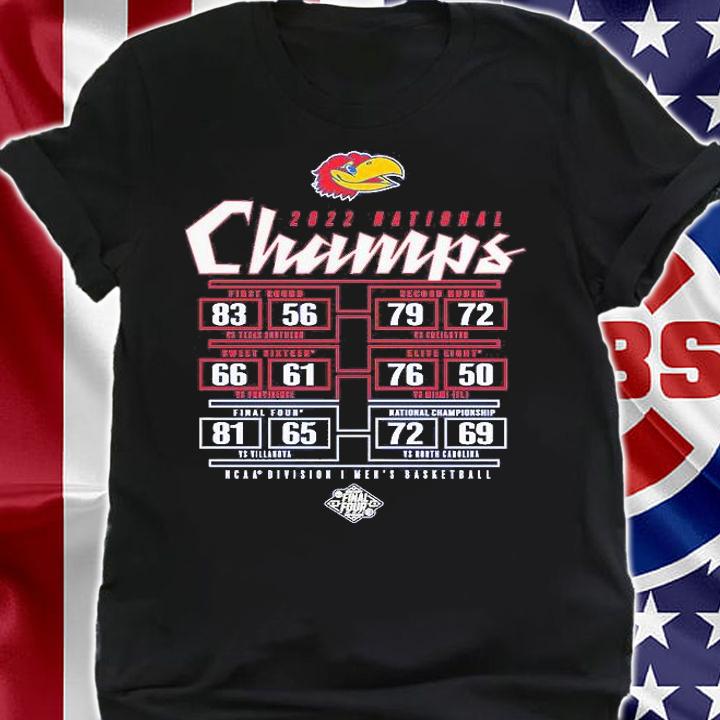 Kansas Jayhawks Women's 2022 NCAA Men's Basketball National Champions T-Shirt shirt