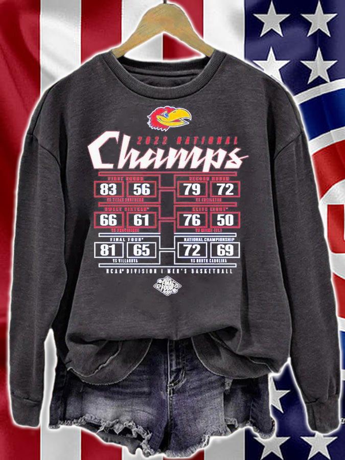 Kansas Jayhawks Women's 2022 NCAA Men's Basketball National Champions T-Shirt sweatshirt