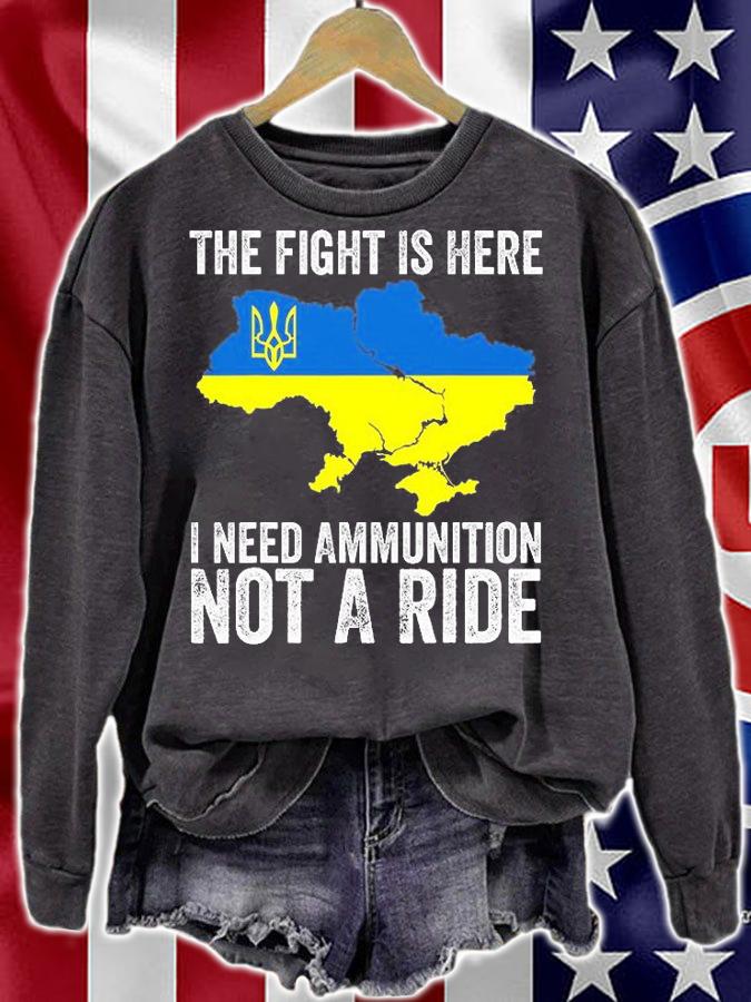 President Zelensky I Need Ammunition Not A Ride Ukraine Flag T-Shirt sweatshirt