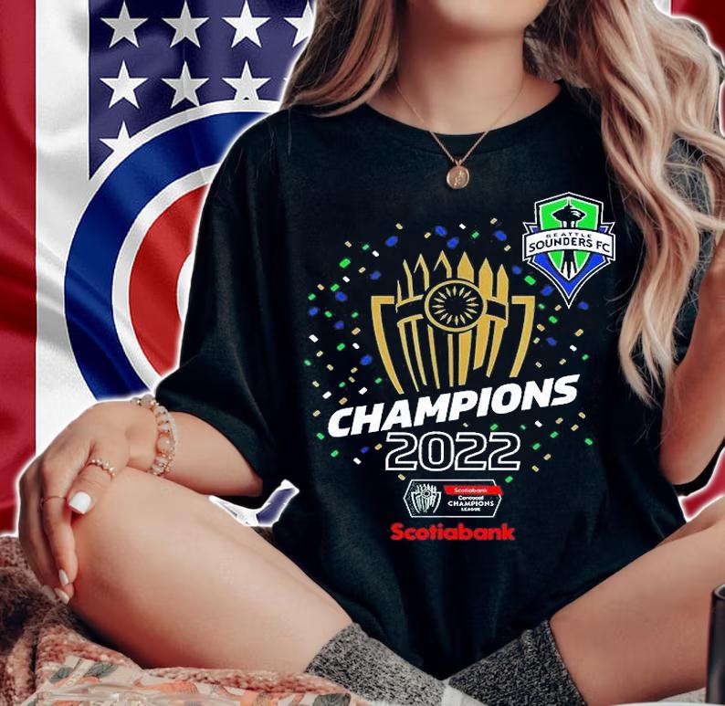 Seattle Sounders Champions 2022 Concacaf Champions League T-Shirt woman shirt