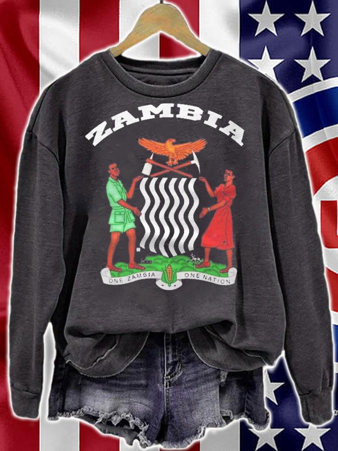 Zambia Coat Of Arms Tee Flag Souvenir Zambian Shirt sweatshirt