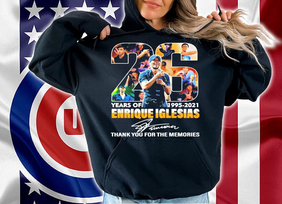 26 years of 1995-2021 Enrique Iglesias signature t-shirt