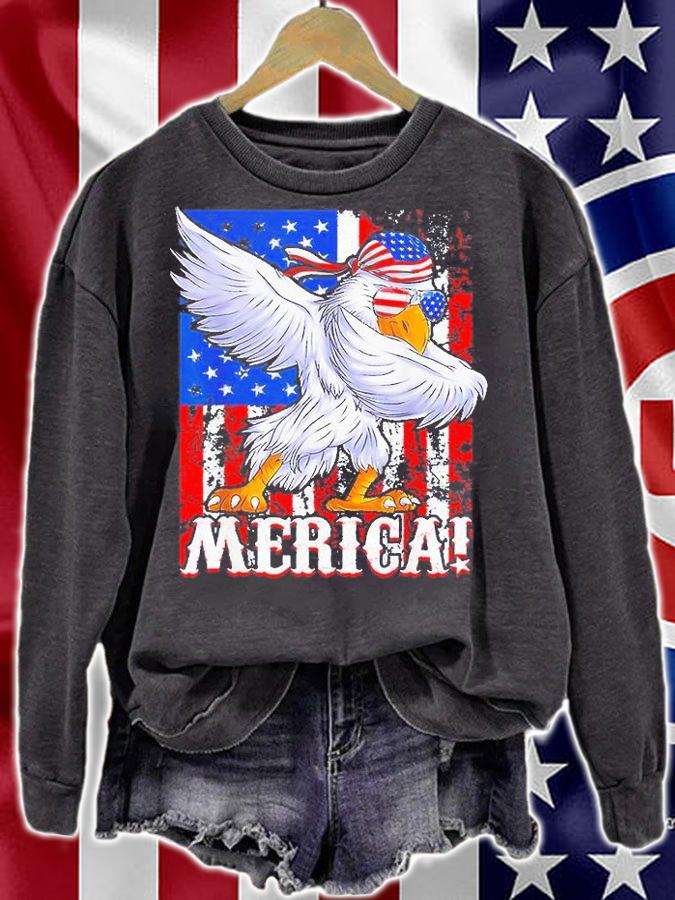 Eagle Dabbing American Mullet Merica Ultra Maga 4th Of July T-Shirt sweatshirt