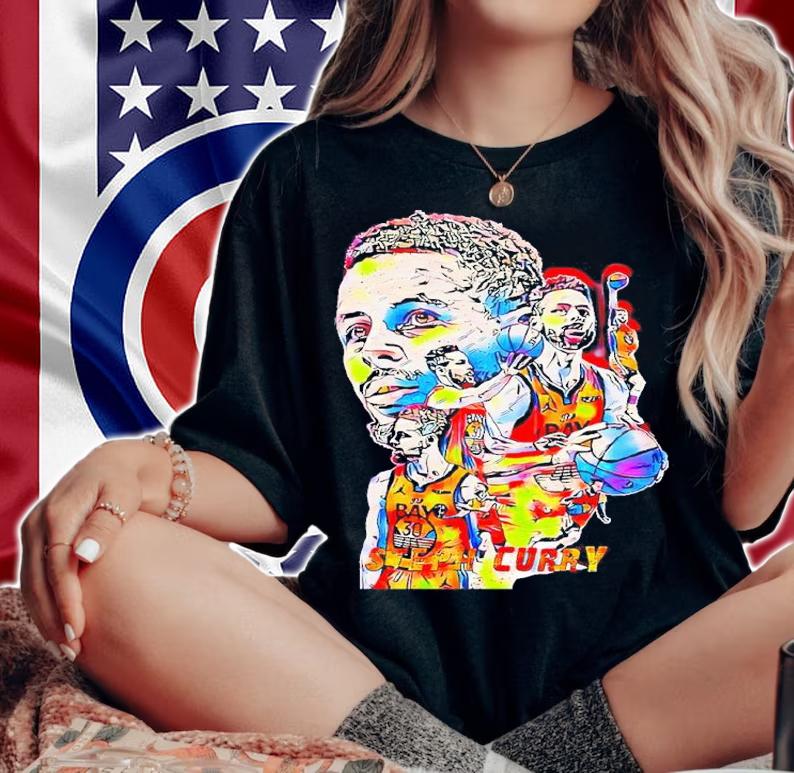 Golden State Warriors Stephen Curry Painting Shirt woman shirt