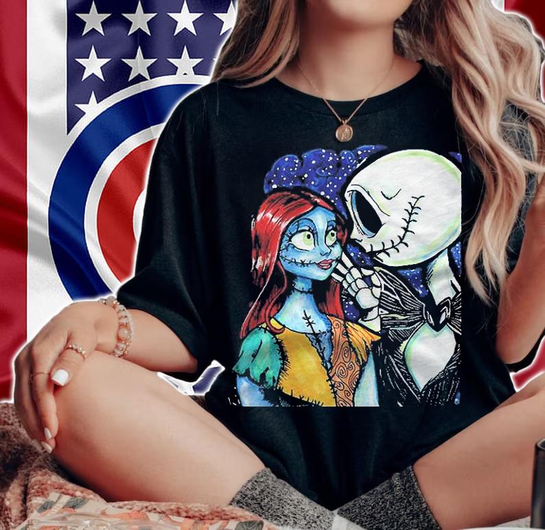 Jack & Sally Classic Nightmare Before Christmas Shirt woman shirt