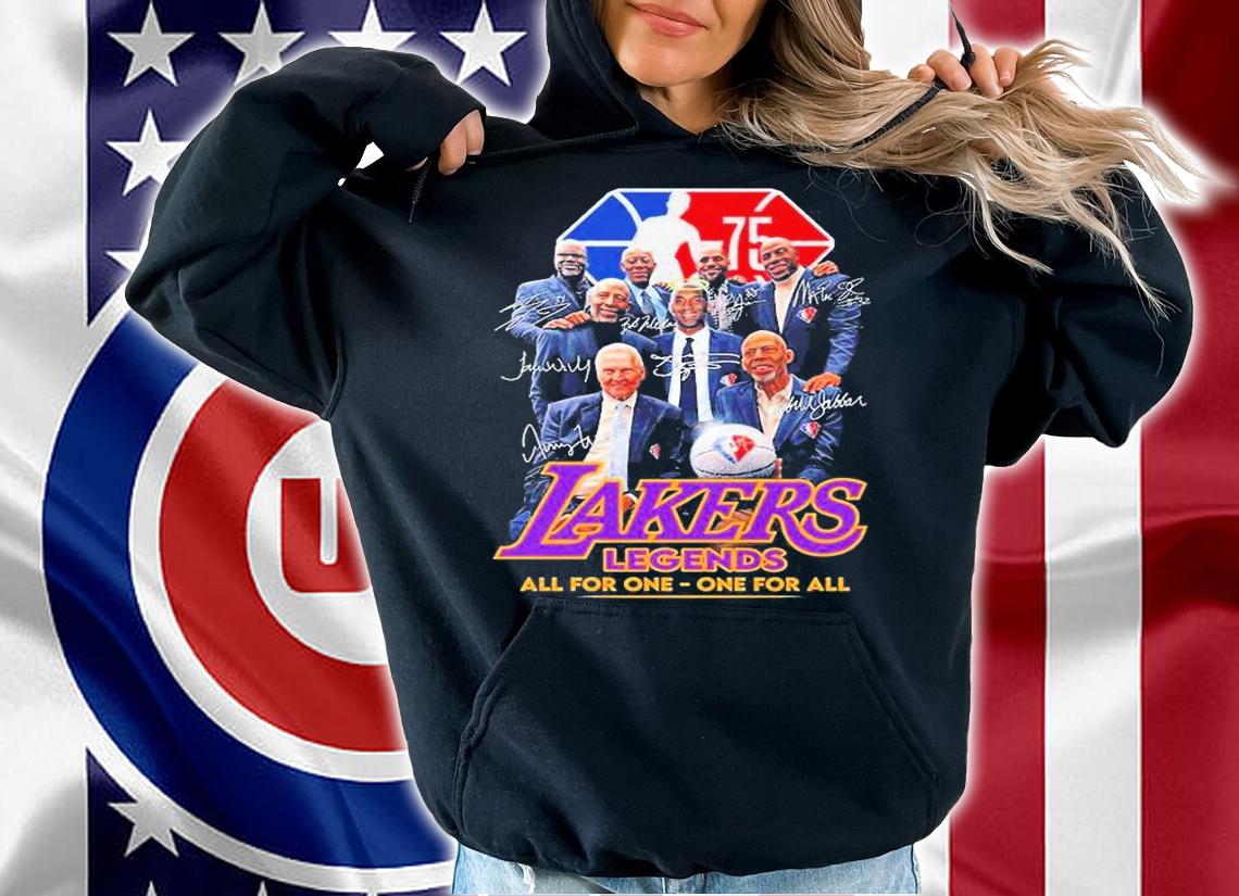 Los Angeles Lakers Legends All For One One For All Signatures 2022 T-Shirt hoodie