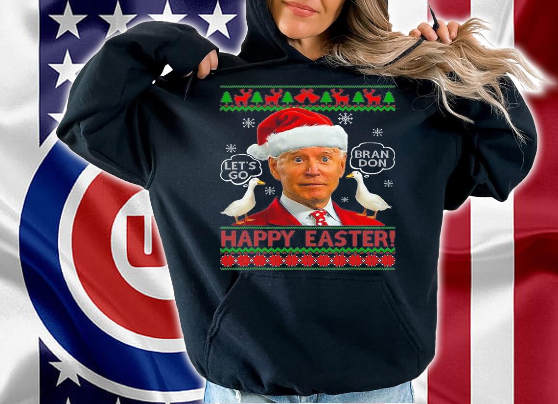 Santa Joe Biden Happy Easter Christmas 2022 Ugly Duck T-Shirt hoodie