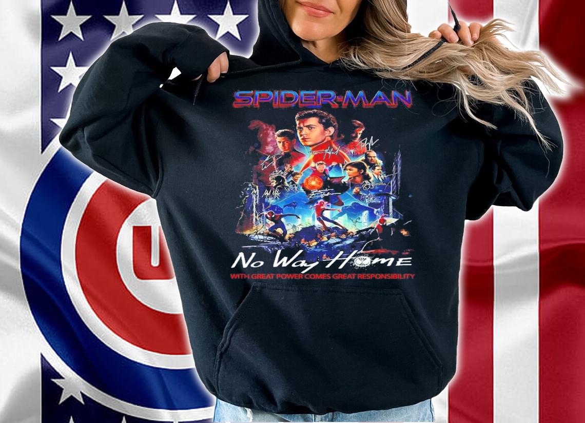 Spider-Man No Way Home With Great Power Comes Great Responsibility Shirt