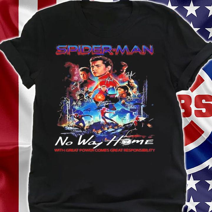 Spider-Man No Way Home With Great Power Comes Great Responsibility Shirt