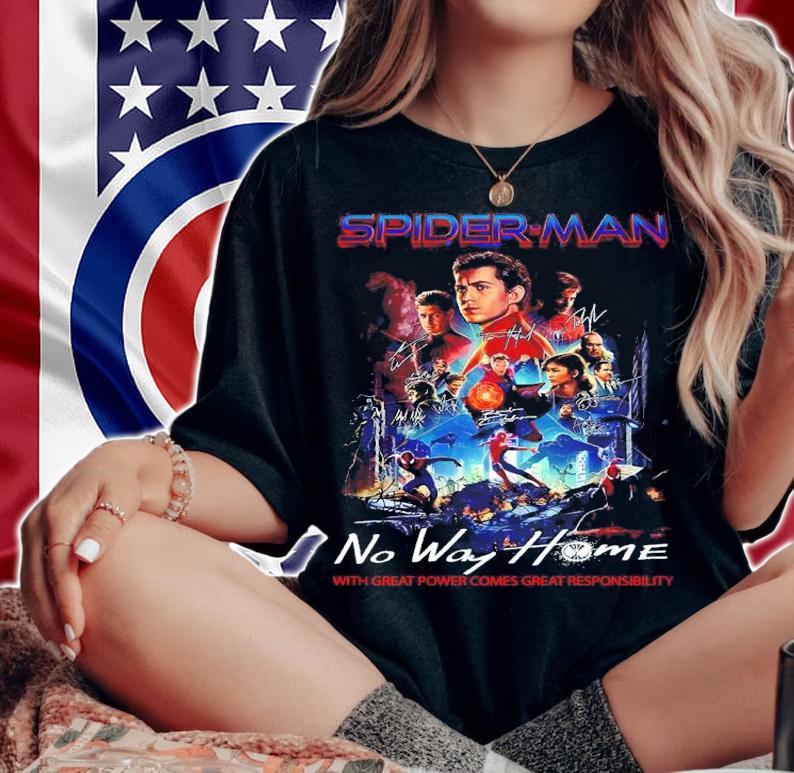 Spider-Man No Way Home With Great Power Comes Great Responsibility Shirt
