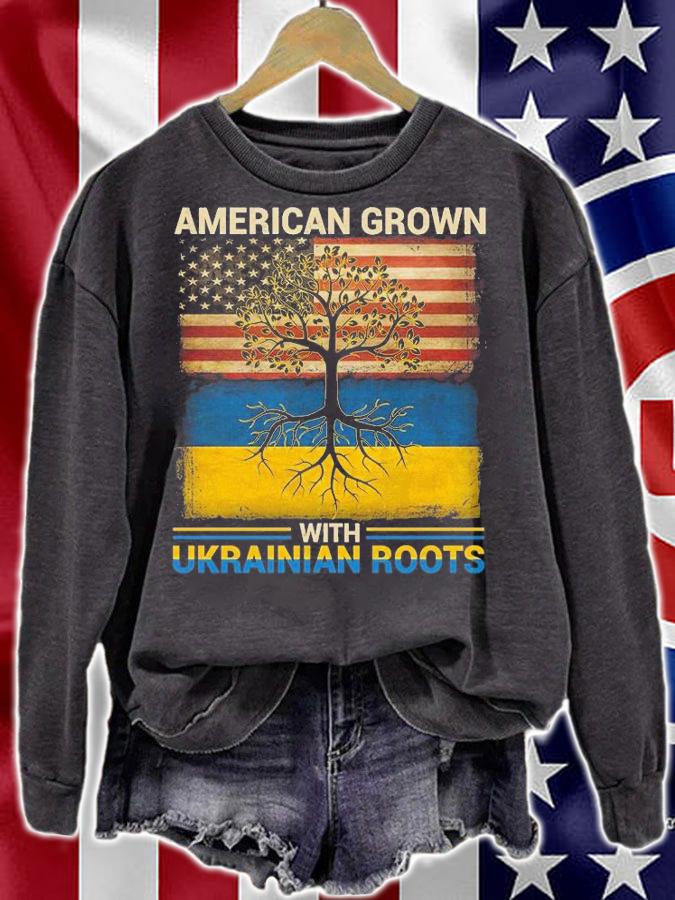 Support Ukraine I Stand With Ukraine Ukrainian Roots Gift Retro T-Shirt