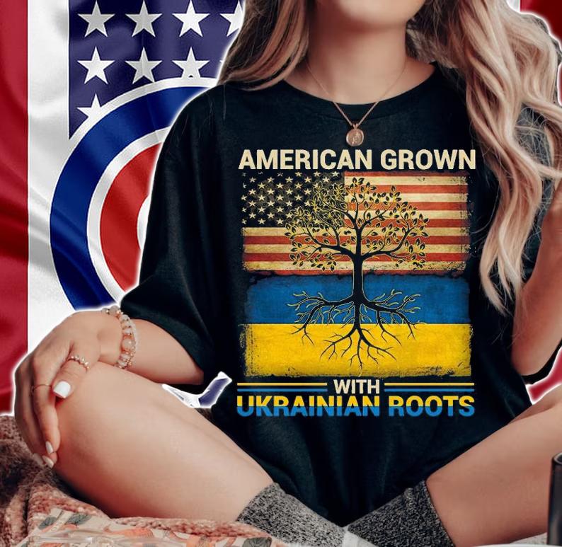 Support Ukraine I Stand With Ukraine Ukrainian Roots Gift Retro T-Shirt