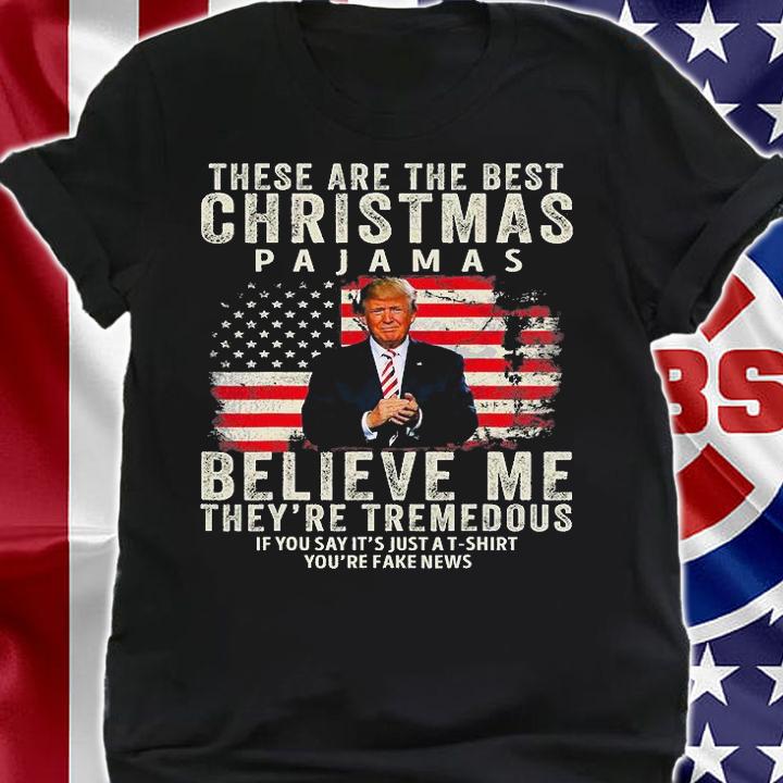 These are The Best Christmas Pajams Believe Me Funny Pajama Vintage Christmas T-Shirt shirt