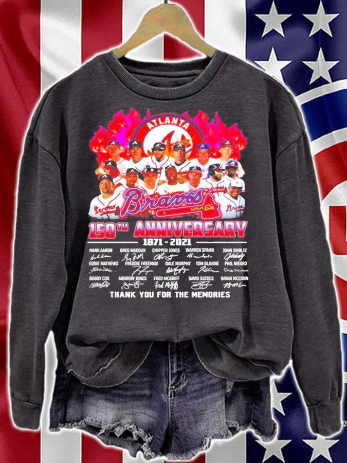 Atlanta Braves 150th anniversary 1871-2021 thank you for the memories shirt sweatshirt