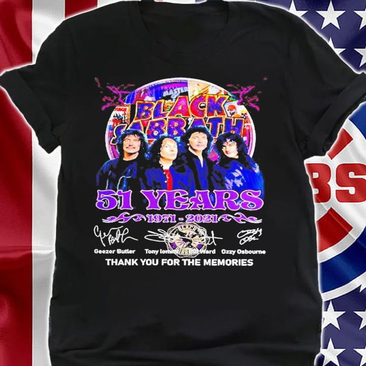 Black Sabbath band 51 Years 1971-2021 signatures shirt shirt