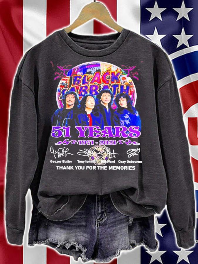 Black Sabbath band 51 Years 1971-2021 signatures shirt sweatshirt