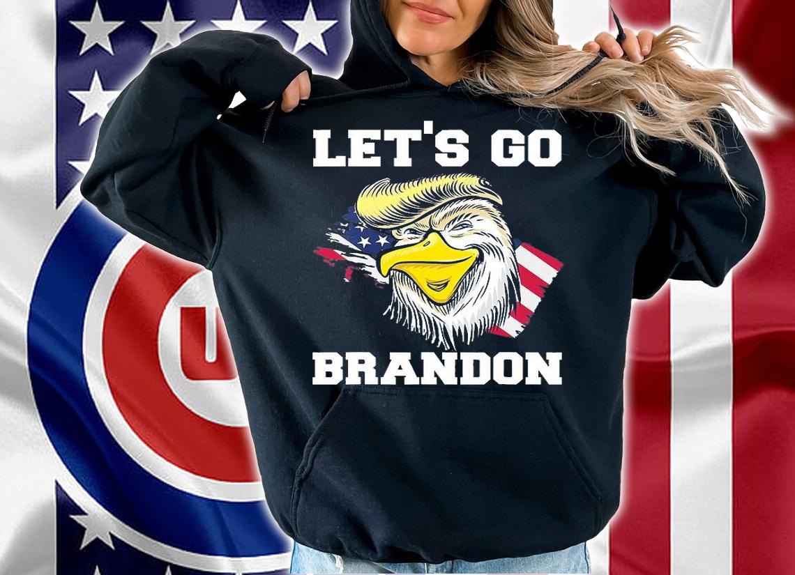 Let's Go Brandon Joe Biden Chant Impeach Biden Trump Flag Eagle Funny T-Shirt