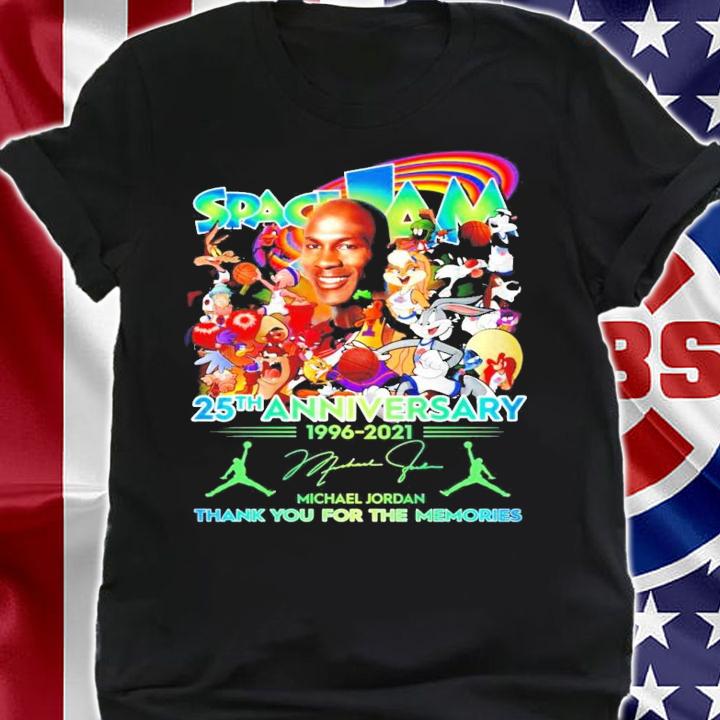 Space Jam 25th anniversary 1996-2021 signature thank you for the memories shirt shirt