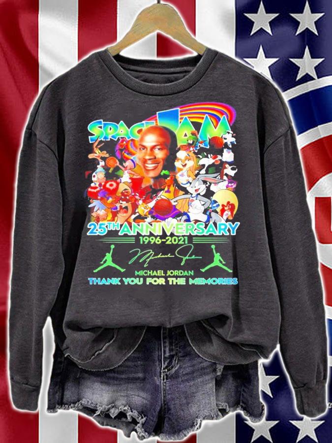 Space Jam 25th anniversary 1996-2021 signature thank you for the memories shirt sweatshirt